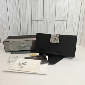 Daniel Swarovski Paris Kristall Brille Clutch Etui schwarz blau gefüttert - Bild 1 von 12