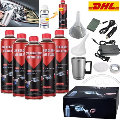 800 g + 800 g professional car headlight conditioning set steaming repair polish de - Image 1 of 4