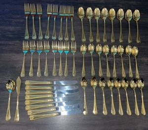 Lot Of 50 Supreme Towle Gold Abbey Shell Service For 8 - Picture 1 of 10