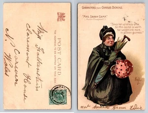 Mrs Sarah Gamp - Tuck's "Dickens' Series 541" - Posted 1903 - Picture 1 of 1