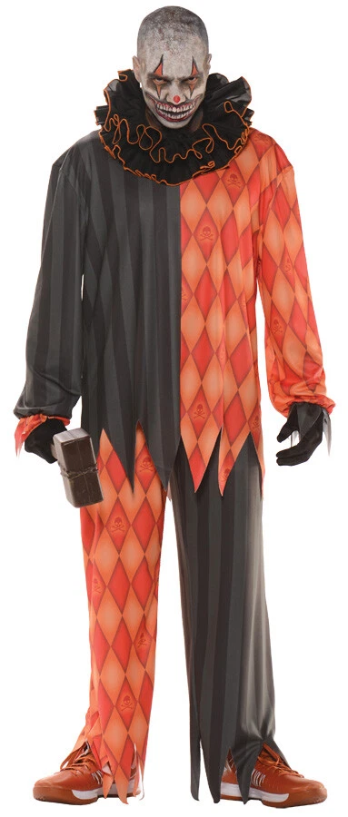 Evil Clown Adult Men's Costume Scary Halloween Underwraps - Image 1 of 1
