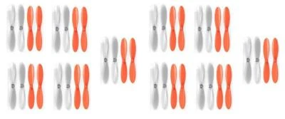 Hubsan X4 H107C Orange Clear Propeller Blades Props 5x Propellers 2 Pack - Image 1 of 2