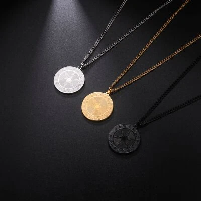 HotWicca slawische Kolovrat Amulett Halskette heidnische Sonne Spinnrad Kordel Pentagramm - Bild 1 von 4