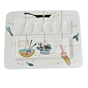 Rare Vintage Patio Deviled Egg Tray - Mid-Century Modern Hanging Kitchen Motif. - Picture 1 of 4