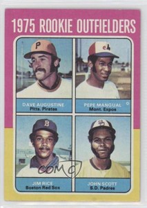 1975 Topps Outfielders Dave Augustine Pepe Mangual Jim Rice John Scott Rookie RC