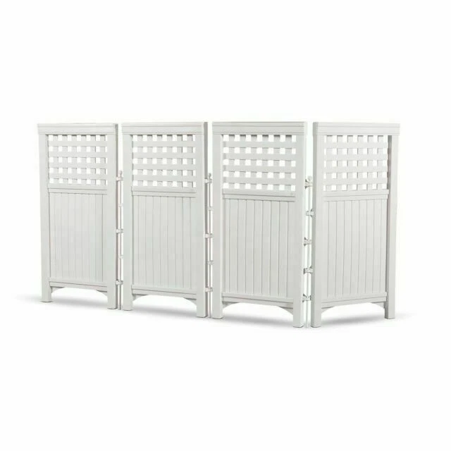 Suncast FS4423 Outdoor Screen Enclosure Gate Fence - White