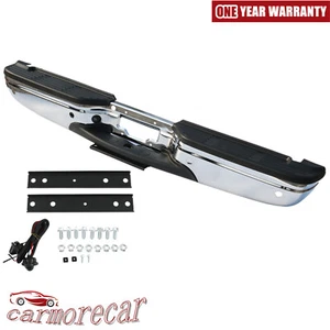 Chrome Rear Step Bumper W/ Park Sensor Holes For 1999-2007 Ford F-250 FO1101141 - Picture 1 of 12