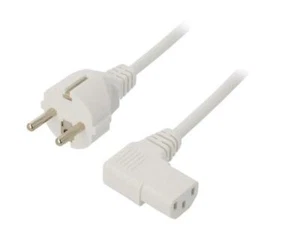 SN320-3/07/1.8WH Kabel CEE 7/7 (E/F) Stecker,IEC C13 weiblich 90° 1,8m weiß LIAN - Picture 1 of 1