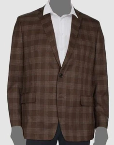 Lauren Ralph Lauren Men's Brown Plaid Blazer Sport Coat Suit Jacket Size 44R - Picture 1 of 2