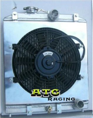 3Row Alu 散热器+罩适用于本田 Civic Del Sol Integtra EG EK D15 D16 MT 92-00 — 第 1/4 张图片