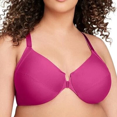 GLAMORISE Berry Wonderwire Smoothing Front-Close Bra, US 40D, UK 40D, NWOT - Image 1 of 4