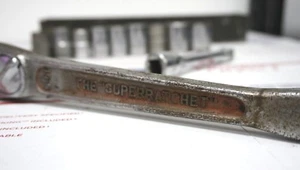 Vintage "The Superratchet" J.H Willams S.51 1/2" Ratchet with 9 Sockets and Box - Bild 1 von 12