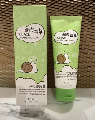 Esfolio Snail Cleansing Foam Moisturizing Korean Beauty 150g NEW