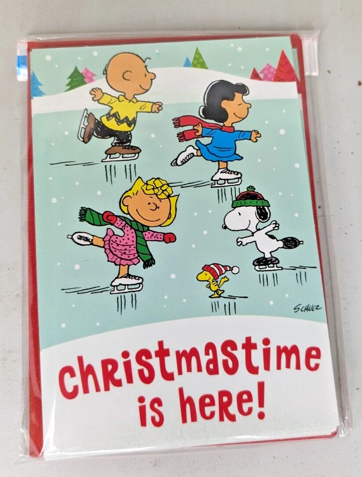 10 Hallmark Peanuts Christmas Cards 16 Gift Tags Charlie Snoopy Woodstock