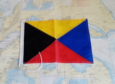 Signalflagge, Buchstabenflagge, Flaggensignal "Zulu", 30 x 45 cm - Bild 1 von 2