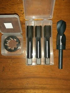 M30 X 3.5 RH HSS HAND TAP SET +OD 2" HSS split screw Die button+ TAPPING drill - Picture 1 of 2