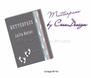 Mutterpass 3-seitig, Mutterpasseinband, Mutterpasshülle, Schutzhülle, Baby Füße - Bild 1 von 6