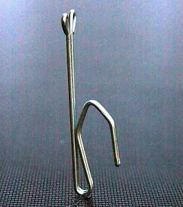TWO PRONG SLIP IN CURTAIN HOOK x 50 35mm Heading - Pinch Pleat Track Rail Rod - Picture 1 of 4