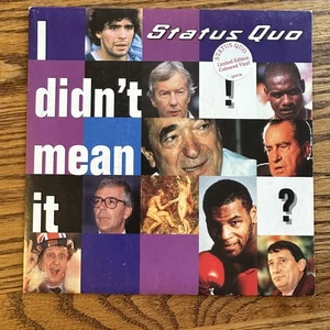 Status Quo – I Didn't Mean It - Blue Vinyl 7" Single UK Import - VG+ - Picture 1 of 3