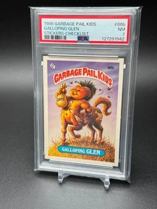 1986 Garbage Pail Kids - Galloping Glen #86b Stickers Checklist PSA 7 - Picture 1 of 2