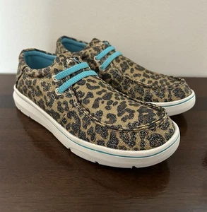 Ariat Kids-Youth Hilo Sparkle Leopard/Cheetah Shoes Size 1 C - Picture 1 of 13