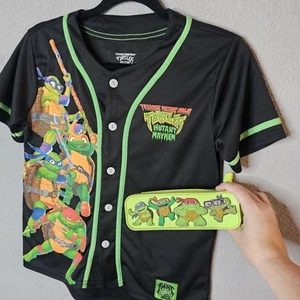 TMNT Teenage Mutant Ninja Turtles Jersey Shirt Boys Youth Sz 14 16 Graphic Top - Picture 1 of 14