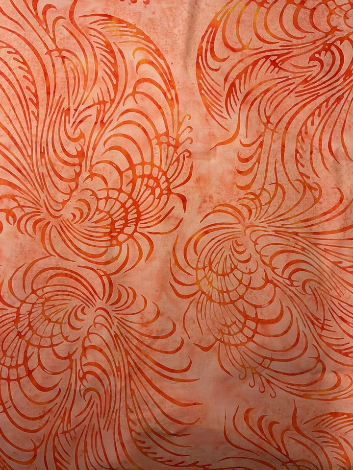 Batik laranja 1 jarda 44” de largura 100% algodão - Imagem 1 de 1