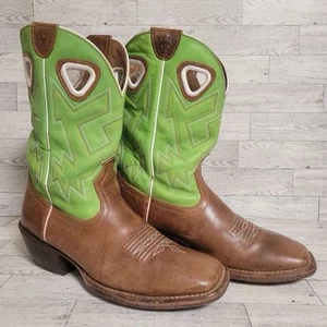 Herren Ariat Charger Western Braun Grün Leder Eckige Zehe Cowboystiefel Größe 11 - Bild 1 von 9