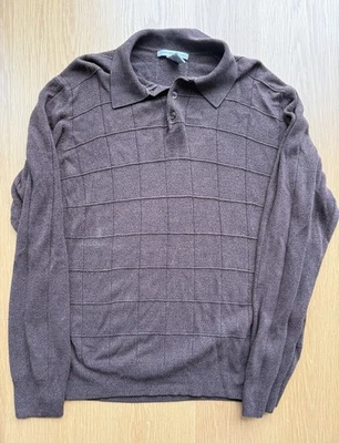 Suéter Vintage Geoffrey Beene Para Hombre Talla XL Tostado Tejido Pullover Retro Dadcore Años 90 Foto 1 de 3