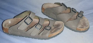 Birkenstock Birki's Women’s Sandals Florida 3 Strap Taupe Leather Germany US 7 - Picture 1 of 11