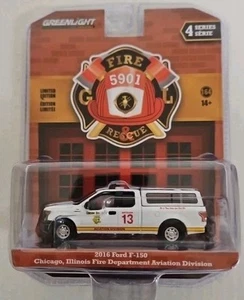 1:64 GreenLight *FIRE & RESCUE 4* 2016 Ford F-150 Fire Truck CHICAGO, IL NIP - Picture 1 of 1