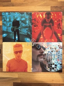 U2 POP Original Double Sided Promo Display Flat 1997 Island Records Rare - Picture 1 of 2