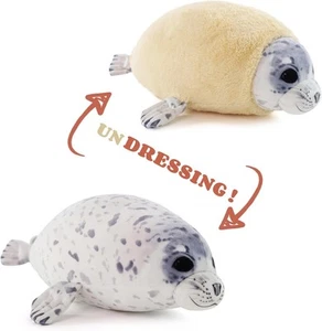 Chubby Blob Young Seal Pillow Soft Plushies, Cute Ocean Stuffed Small(12 in)  - Picture 1 of 6