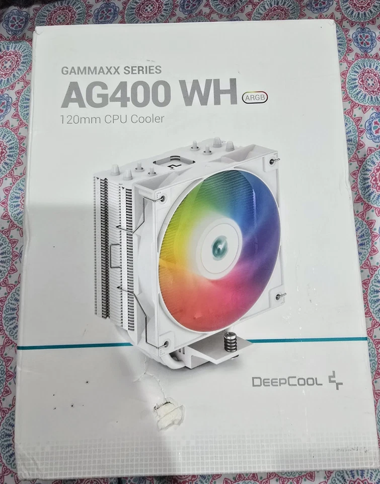 DeepCool AG400 WH White CPU Cooler for Intel 1700/1200/115X and AM5/AM4 CPUs - Image 1 of 4