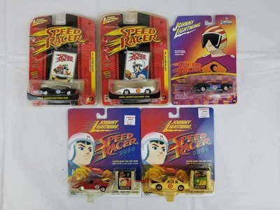 Johnny Lightning Speed Racer 2000 Juego de 5 Mach V 5 R1 Stock Snake Oiler Terror Foto 1 de 4