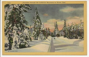 Traveling Through the California Mountains in Winter Time postcard - Picture 1 of 2