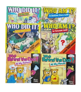 Who's Behind the Door? Who Am I? Who Did It? MICHAEL SALMON Book Lot 1990s - Picture 1 of 3