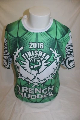 Camisa verde atlética Trench Mudder 2016 Race Finisher talla mediana Guam Guahan Foto 1 de 3
