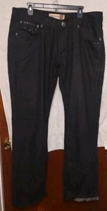 Laguna Beach Jean Company schwarze Herrenjeans Totenkopf bestickt 38 x 34 - Bild 1 von 6