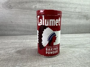 Vintage Calumet Baking Powder Tin General Foods 1/2 lb. Red White - Picture 1 of 11