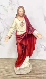 6 inch Sacred Heart of Jesus Veronese Resin Statue Figurine Christian - Picture 1 of 8