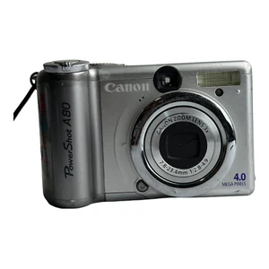 Canon PowerShot A80 Digital Camera 4.0 MP Silver PC1059 As Is Parts - Picture 1 of 12