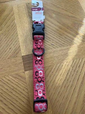 Collar de cuello ajustable para perro Petco rangos de cuello 16-26 pulgadas tamaño grande rojo Foto 1 de 3