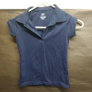 Cherokee Ultimate School Uniforms Girls Size M Medium Blue Collared Shirt - Picture 1 of 9