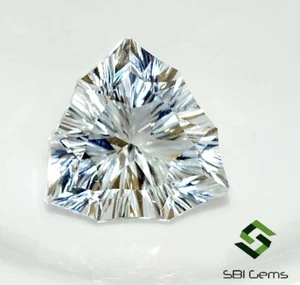 13.50x13.50mm Naturale Topazio Bianco Decorato Cubico Taglio Concavo 9.58 Cts - Picture 1 of 7