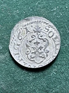 💰 SWEDEN Livonia Solidus 1661 BILLON Coin King CARL XI 1660 - 1697 - Picture 1 of 9