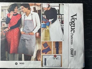 Vogue Patterns Craft #1450 Apron Dress, Aprons, Placemat & Potholders Sz Medium - Picture 1 of 3