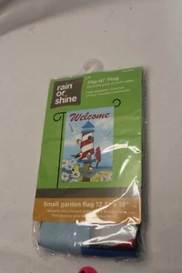 Light House Bienvenida Jardín Bandera 12.5" X 18" por Rain or Shine - Imagen 1 de 1