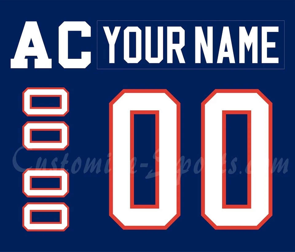 New York Islanders Customized Number Kit For 1984-1990 Away Uniform - Image 1 of 1