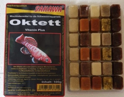 Zierfischfutter Frostfutter Oktett 10 x 100g Blister Futtermix - Bild 1 von 2